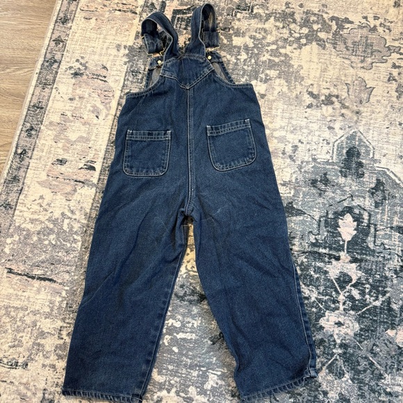 Rare Vintage 90s Cookie Monster Denim Overalls Sesame Street Y2K sz 4T Nostalgia - Picture 7 of 10